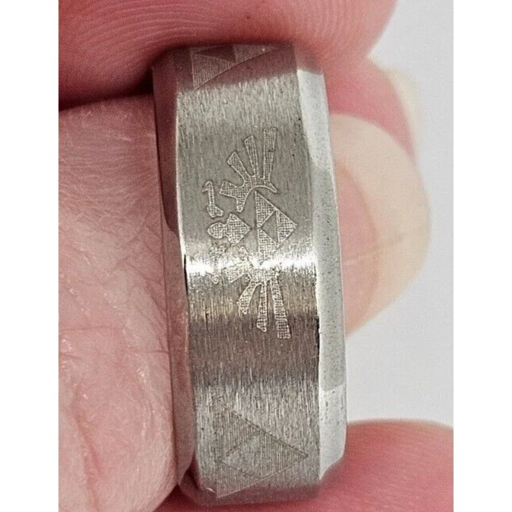 Stainless Steel Ring Size 8 Zelda Triforce Crest Of Hyrule NWT